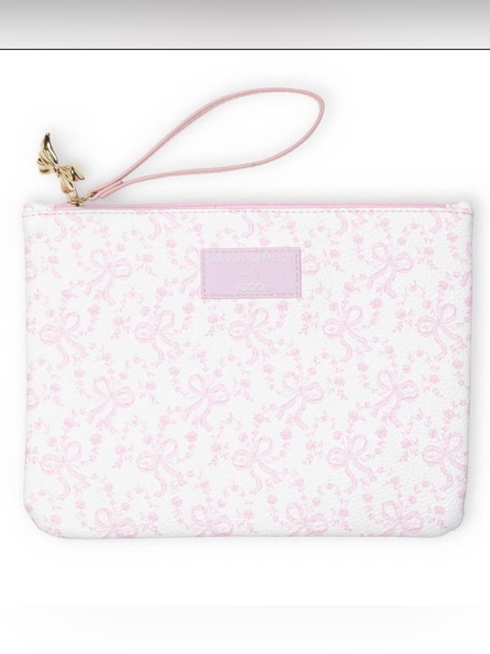 LoveShackFancy x Target Pink Bow-Print Wristlet Accessories & Pencil Pouch